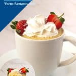 Mug cake in a mug with whipped cream