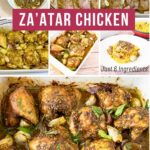 Pinterest image for oven-baked za'atar chicken.