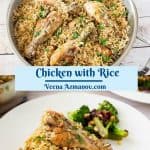 Pinterest image for rice with chicken.