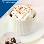 Pinterest image for microwave mug cake.