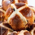 Pinterest image for Easy Buns with Cross - Hot Cross Spiced Buns.