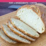 Pinterest image for No Yeast Rustic Bread.