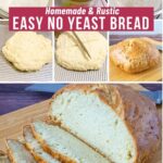 Pinterest image for no yeast bread.