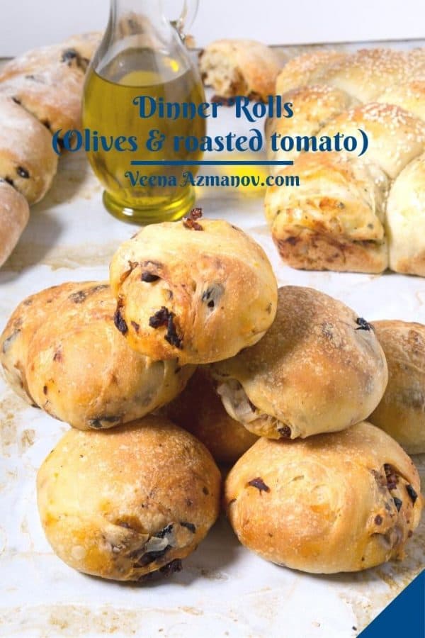 Pinterest image for olive rolls.