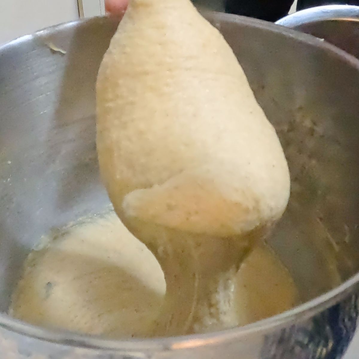 Sweet dough for hot cross buns in the stand mixer.