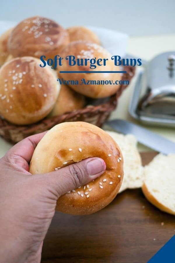 Pinterest image for burger buns.