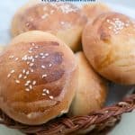 Pinterest image for burger buns.
