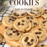 Pinterest image for Soft Chewy Chocolate Chip Cookies.