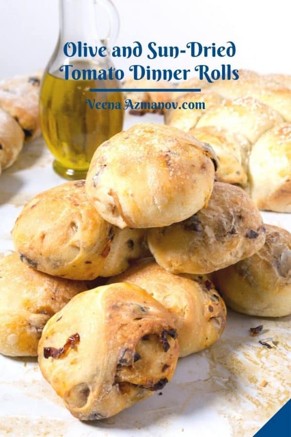 Pinterest image for olive rolls.