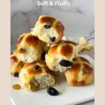 Pinterest image for Hot Cross Buns with Raisins for Good Friday.