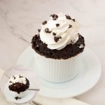 Chocolate Fudge Mug Cake topped with Whipped Cream.