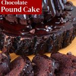 Pinterest image for Pound Cake Chocolate Recipe.
