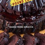 Pinterest image for Pound Cake Chocolate Recipe.