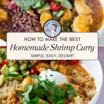 Pinterest image for Shrimp Curry in 15 Minutes.