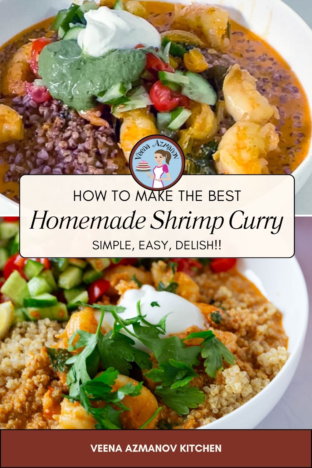 Pinterest image for Shrimp Curry in 15 Minutes.