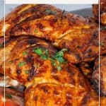 Pinterest image for oven baked tandoori recipe.