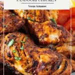 Pinterest image for oven baked tandoori recipe.