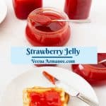 Pinterest image for homemade jelly with pectin
