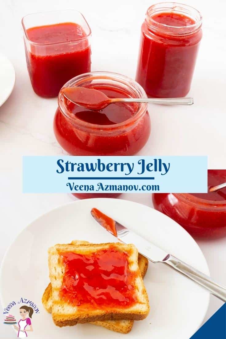 Pinterest image for homemade jelly with pectin