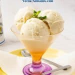 Pinterest image for vanilla ice cream.
