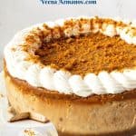 Pinterest image for cheesecake with biscoff.