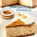 Pinterest image for cheesecake biscoff.