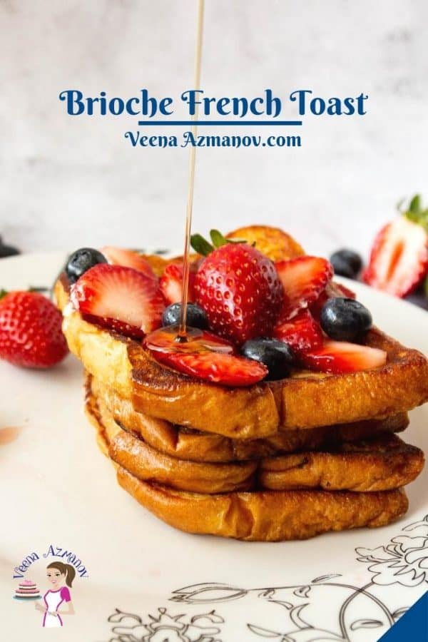 Pinterest image for French Toast with Brioche Bread.