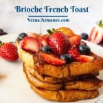 Pinterest image for French Toast with Brioche Bread.