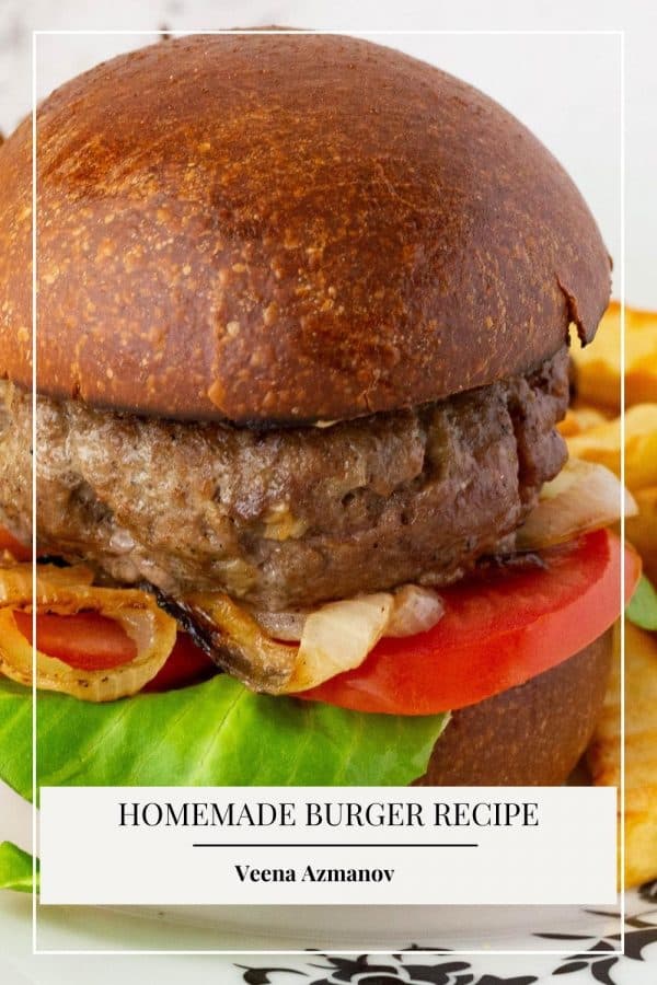 Pinterest image for classic burgers.