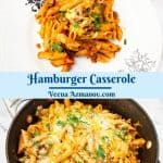 Pinterest image for Hamburger Casserole.
