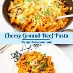 Pinterest image for casserole cheeseburger.