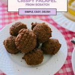 Pinterest image for Homemade Crispy Falafel Recipe.