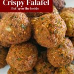 Pinterest image for Homemade Crispy Falafel Recipe.