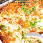 Pinterest image for lasagna.
