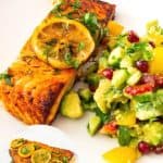 Pinterest image for Salmon baked in the oven.