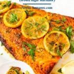 Pinterest image for Oven-baked Salmon.