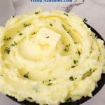 Pinterest image for potatoes mashed.