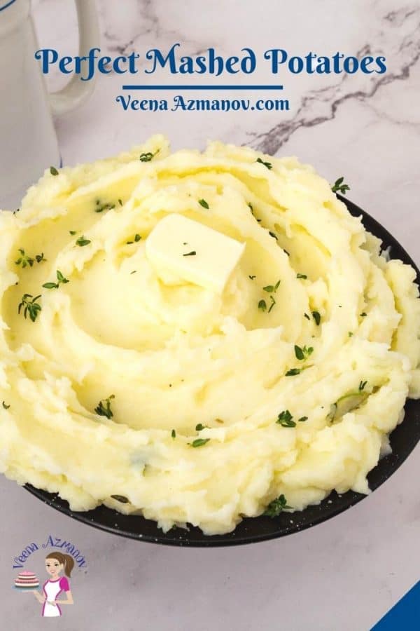 Pinterest image for side dish mashed potato.