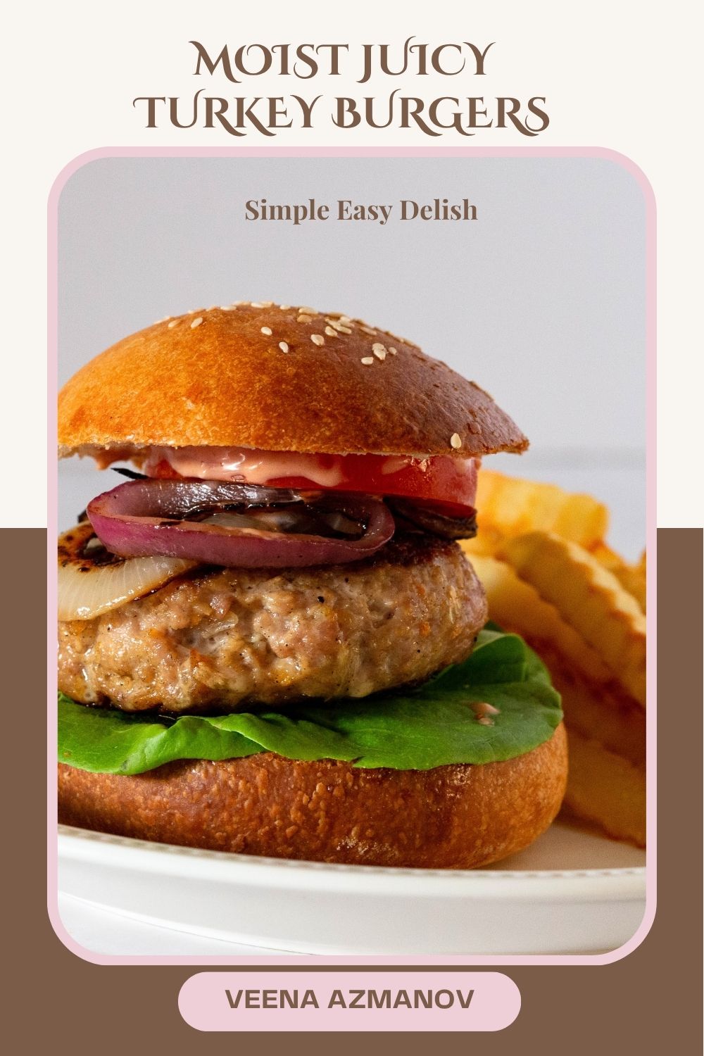 Pinterest image for Juicy Healthy Burgers.