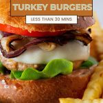 Pinterest image for Juicy Healthy Burgers.