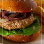 Pinterest image for turkey burger recipe.