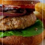 Pinterest image for turkey burger recipe.
