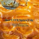 Pinterest image for apricot cake.