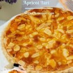 Pinterest image for tart with apricots.