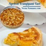 Pinterest image for tart with apricots.
