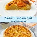 Pinterest image for tart with apricots.
