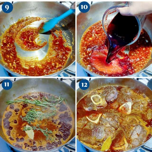 Recipe for Osso Buco Tender Oven Veal Shank in Red Wine Sauce Veena