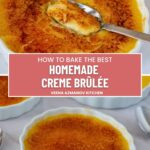 Pinterest image for Classic No-Fail Creme Brûlée Desserts.