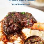 Pinterest image for braised shanks.