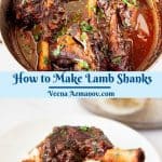 Pinterest image for braised shanks.
